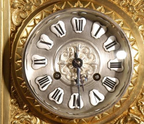 fig 4. Superb Large Brass Clock Set ~ French - Circa 1870 ~